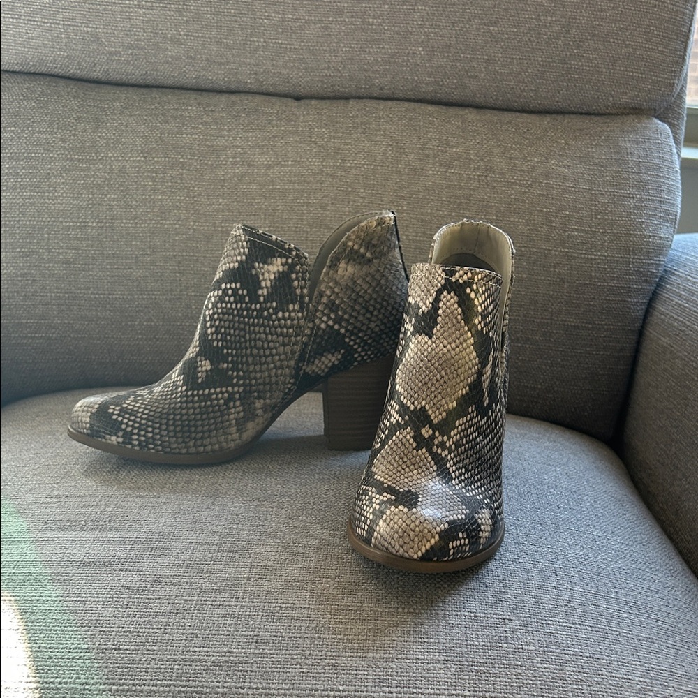 Fergalicious Black and Gray Ankle Booties